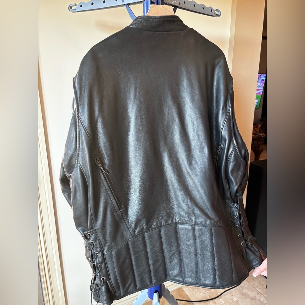 Papa’s Oklahoma Leather Motorcycle Jacket with zipout lining - Picture 5 of 10